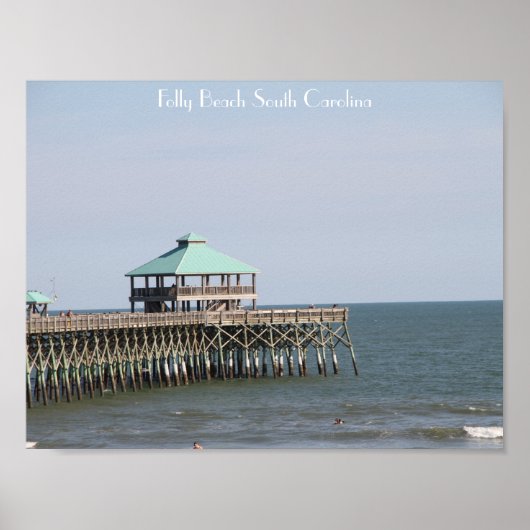 Folly Beach SC, Pier, Charleston, Photography Poster (Voorkant)