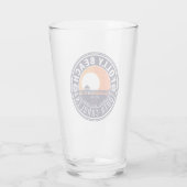 Folly Beach SC Souvenirs Retro Sunset Pier 60s Glas (Achterkant)
