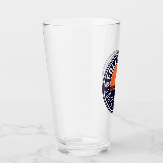 Folly Beach SC Souvenirs Retro Sunset Pier 60s Glas (Rechts)