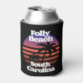 Folly Beach South Carolina Blikjeskoeler (Blikje Voorkant)