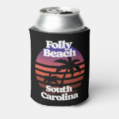 Folly Beach South Carolina Blikjeskoeler (Blikje Achterkant)