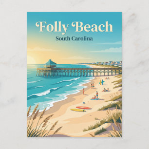 Folly Beach, South Carolina Briefkaart