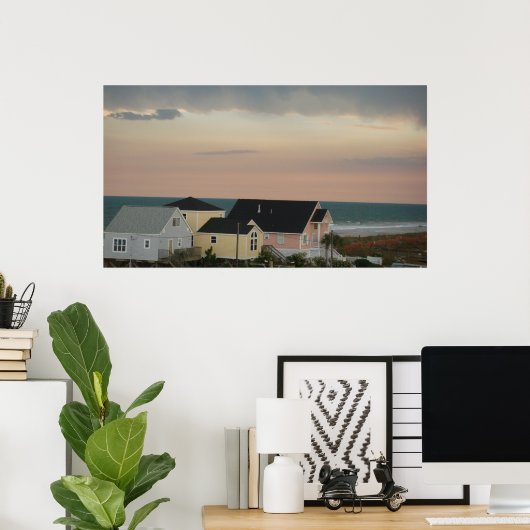 Folly Beach, South Carolina Poster (Thuiskantoor)