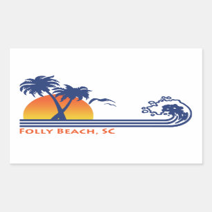 Folly Beach South Carolina Rechthoekige Sticker