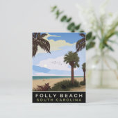Folly Beach, South Carolina, Reizen Briefkaart (Staand voorkant)