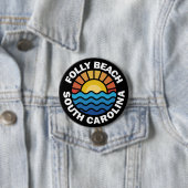 Folly Beach, South Carolina Ronde Button 7,6 Cm (In situ)