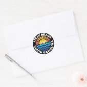 Folly Beach, South Carolina Ronde Sticker (Envelop)