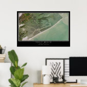 Folly Beach South Carolina Satellite Poster Map (Thuiskantoor)