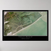 Folly Beach South Carolina Satellite Poster Map (Voorkant)