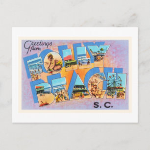 Folly Beach South Carolina SC Old  Briefkaart