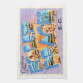 Folly Beach South Carolina SC Old  Briefkaart Theedoek (Verticaal)