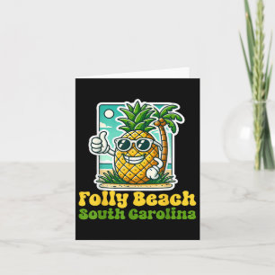 Folly Beach South Carolina SC Schattigee ananas du Kaart
