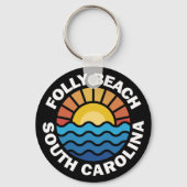 Folly Beach, South Carolina Sleutelhanger (Voorkant)