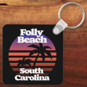 Folly Beach South Carolina Sleutelhanger (Achterkant)