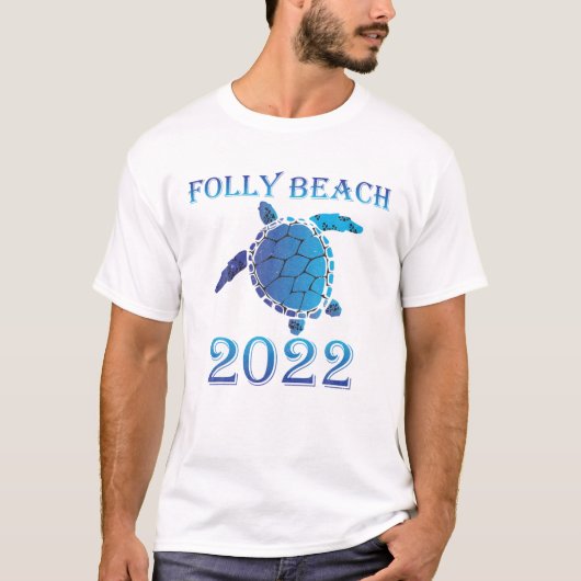 Folly Beach South Carolina Spring Break 2022 Zee T T-shirt (Voorkant)