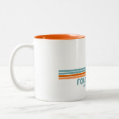 Folly Beach South Carolina Sun Palm Trees Tweekleurige Koffiemok (Links)