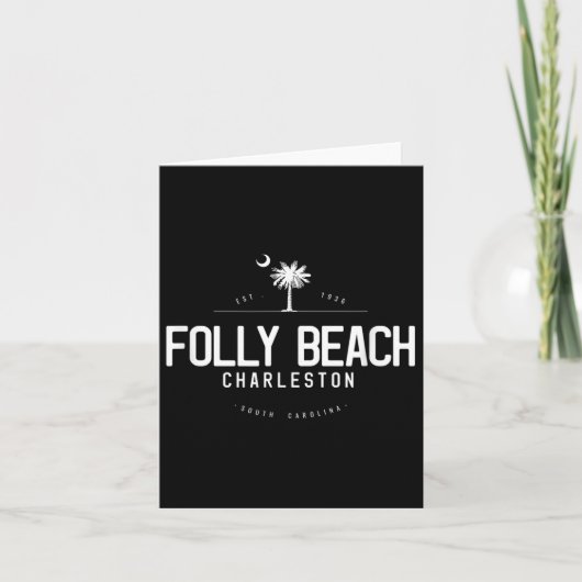 Folly Beach South Carolina Surfen Kaart (Voorkant)