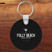 Folly Beach South Carolina Surfen  Sleutelhanger (Voorkant)