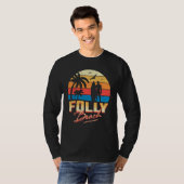 Folly Beach South Carolina Surfing Surf Summer Vac T-shirt (Voorkant volledig)