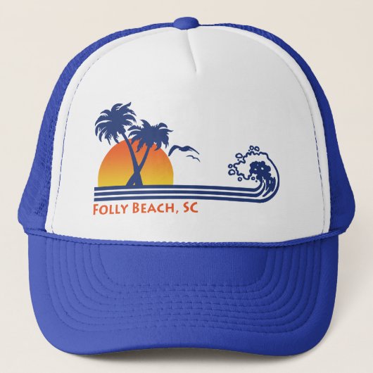 Folly Beach South Carolina Trucker Pet (Voorkant)