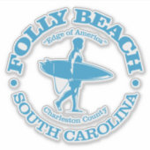 Folly Beach (surfer) Sticker (Voorkant)