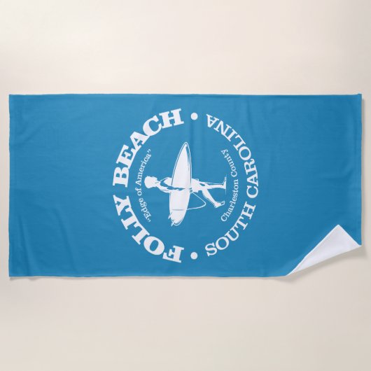 Folly Beach (surfer) Strandlaken (Voorkant)