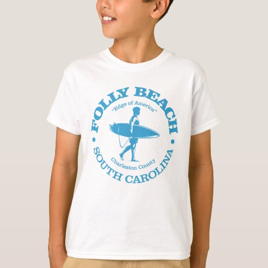 Folly Beach (surfer) T-shirt (Voorkant)