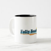 Folly Beach. Tweekleurige Koffiemok (Voorkant links)