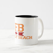 Folly Beach. Tweekleurige Koffiemok (Voorkant rechts)