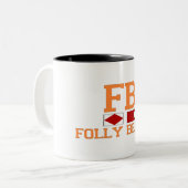 Folly Beach. Tweekleurige Koffiemok (Voorkant links)