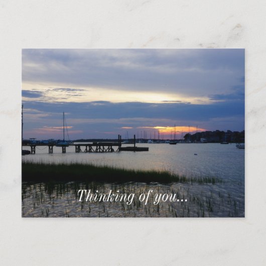 Folly Harbor Sunset Briefkaart (Voorkant)