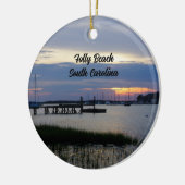 Folly Harbor Zonsondergang Ornament (Links)