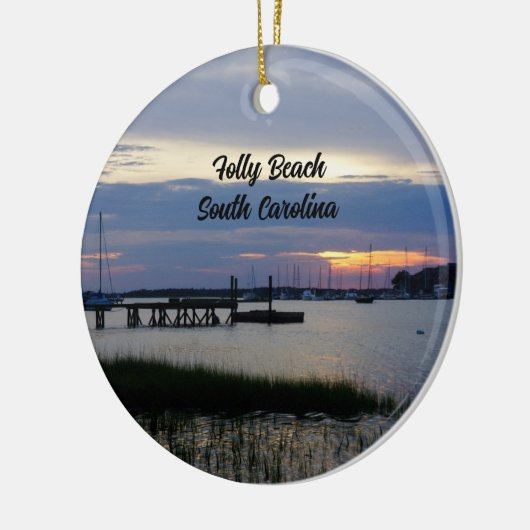 Folly Harbour Sunset Ornament (Links)