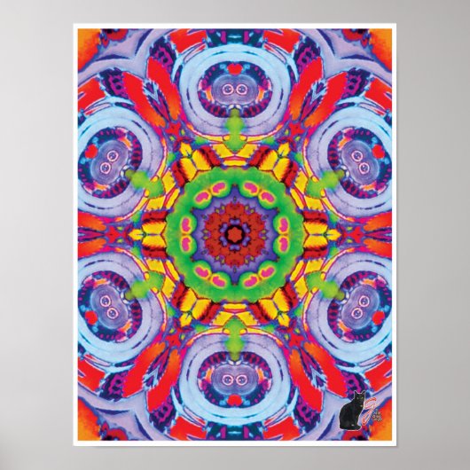 Folly Kinetic Collage Kaleidoscope Poster (Voorkant)