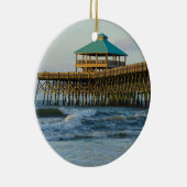 Folly Pier Morning Keramisch Ornament (Rechts)
