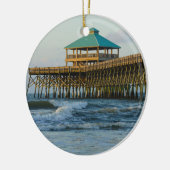 Folly Pier Morning Keramisch Ornament (Links)