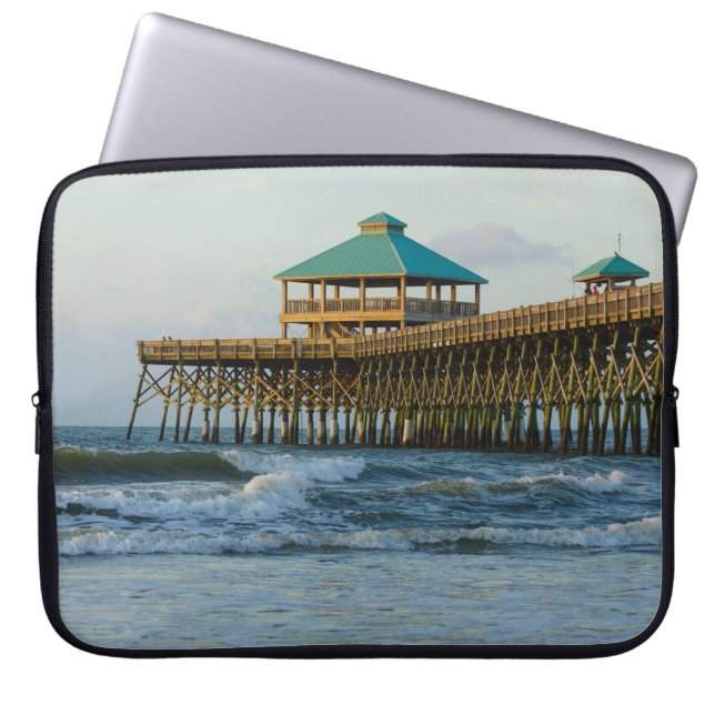 Folly Pier Morning Laptop Sleeve (Voorkant)