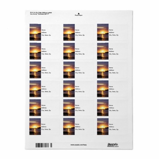 Folly River Sunrays Adres label (Full Sheet)