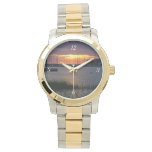 Folly River Sunset Horloge