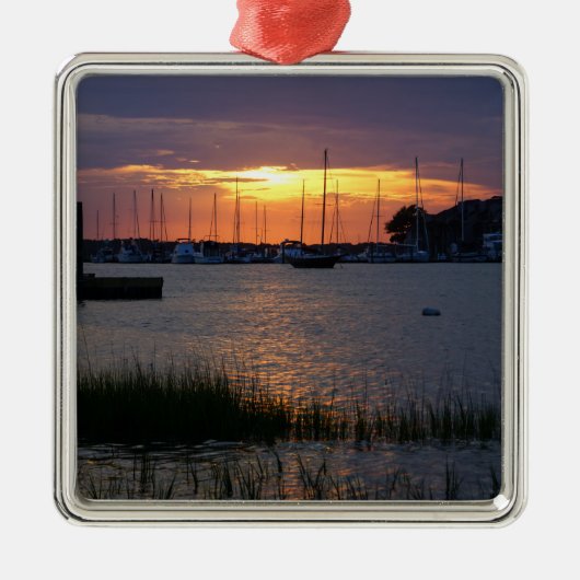 Folly River Sunset Metalen Ornament (Voorkant)