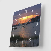 Folly River Sunset Wandklok (Hoek)