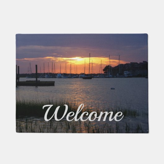 Folly River Sunset Welcome Doormat Deurmat (Voorkant)