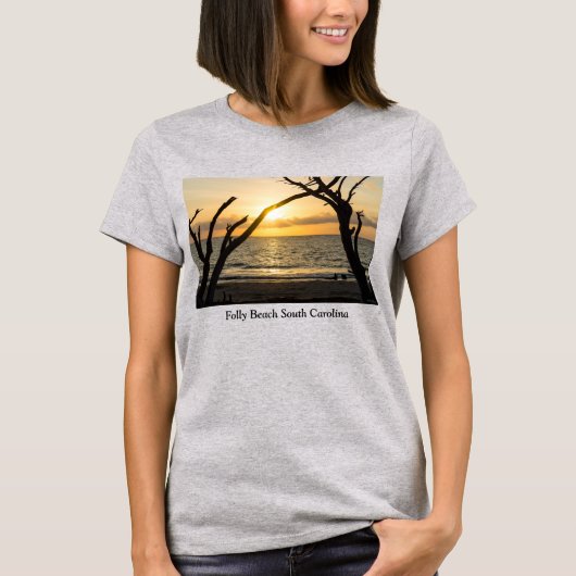Folly Sunrise Tree Silhouet T-shirt (Voorkant)