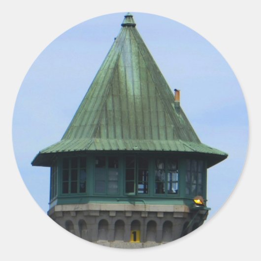 Folso Iconen: Gevangenis Guard Tower Ronde Sticker (Voorkant)