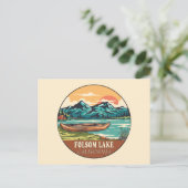 Folsom Lake California Boating Vist Emblem Briefkaart (Staand voorkant)
