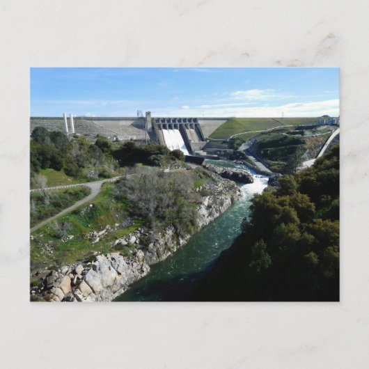 Folsom-pictogram: Folsom Dam en Gorge Briefkaart (Voorkant)