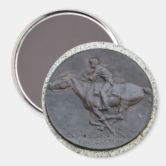 Folsom-pictogram: Pony Express Trail Marker Magneet (Voorkant / Achterkant)