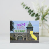 Folsom Prison "Wish you was here" briefkaart (Staand voorkant)