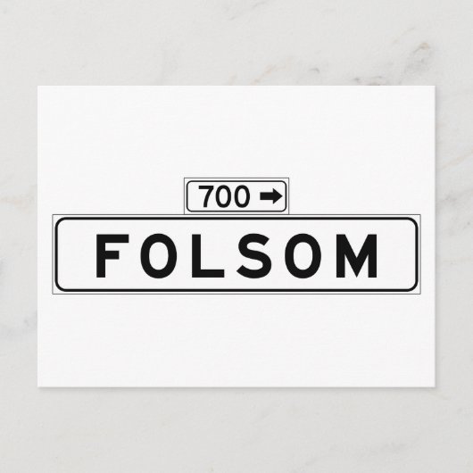 Folsom St., San Francisco Street Sign Briefkaart (Voorkant)