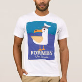 Fomby Lancashire seagull-reisposter T-shirt (Voorkant)